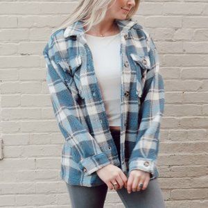 BLUE PLAID SHACKET